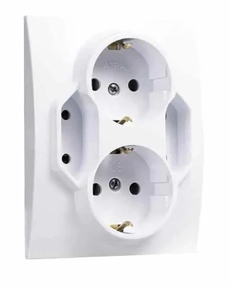 803АТ21 Контакт четворен Каре 1 Бял 16А,250V 5401