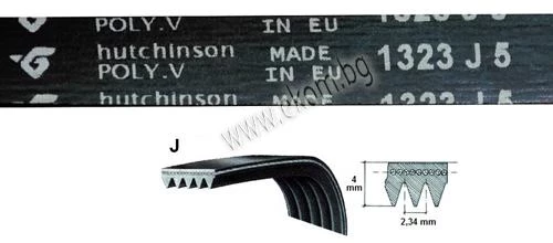 116LG107 Ремък 1323мм J5 гумен