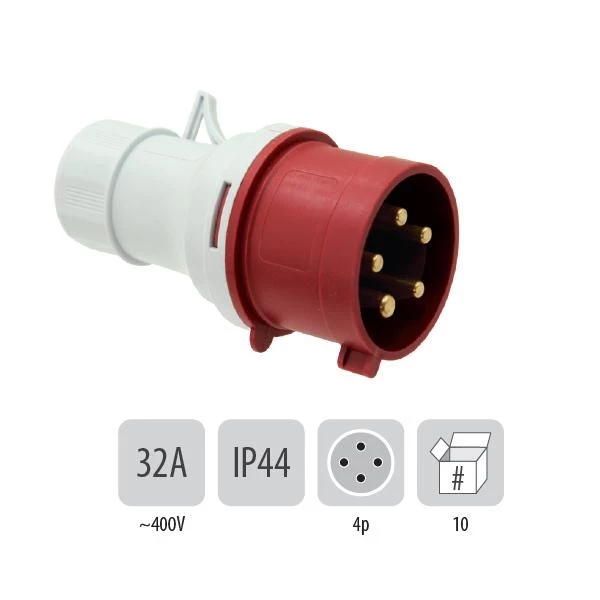802PB29 Подвижен щепсъл IP44 32A 4P