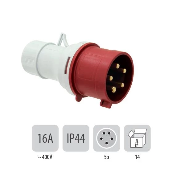 802PB27 Подвижен щепсъл IP44 16A 5P