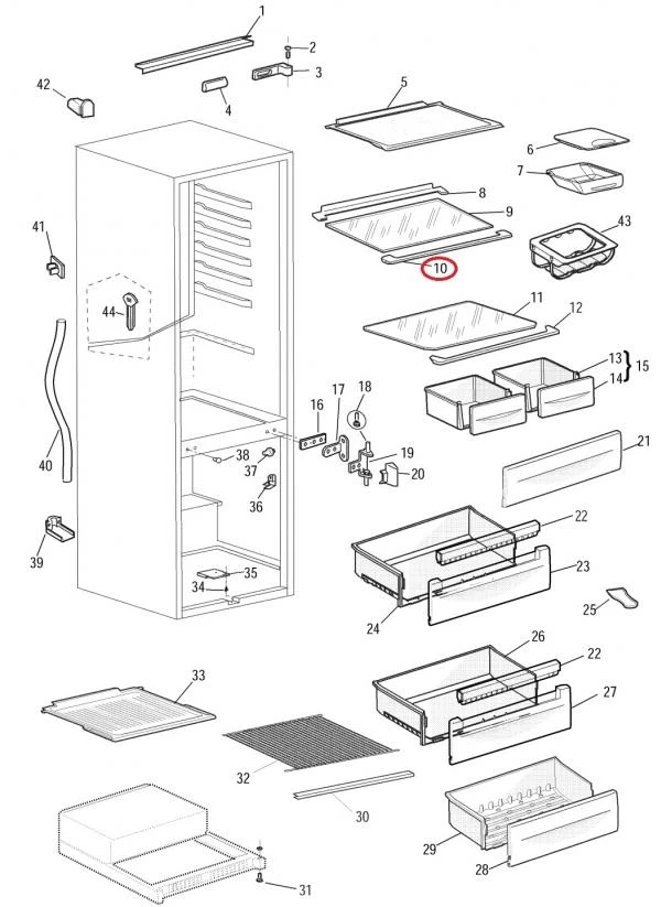 Предна лайсна 506365-INDESIT