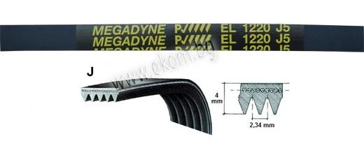 116LG310 Ремък 1220мм J5 EL гумен