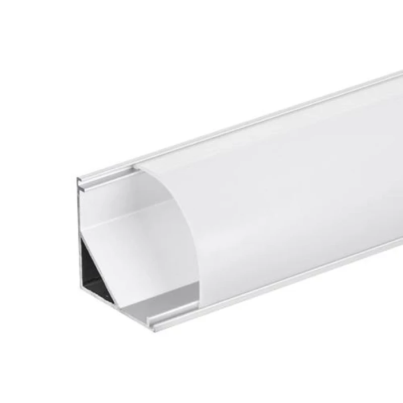 АЛУМИНИЕВ ПРОФИЛ ЗА LED ЛЕНТА, ЪГЛОВ ГОЛЯМ, 2М