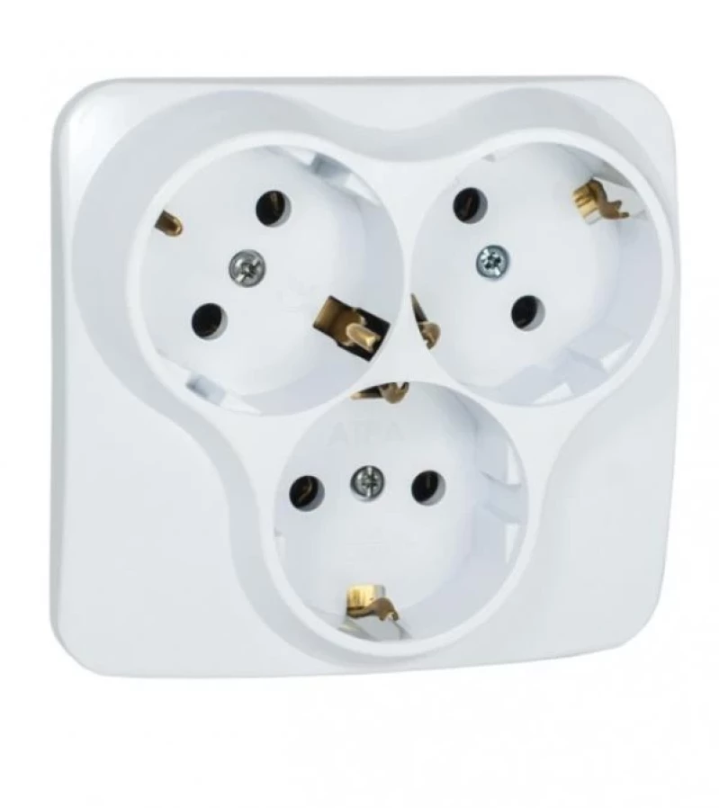 803АТ11 Контакт троен Класик 11/12 бял 16А,250V 5311