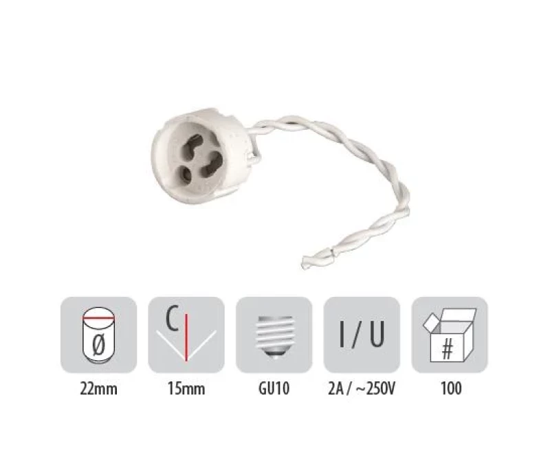 806PB10 Фасунга GU10 LED / halogen