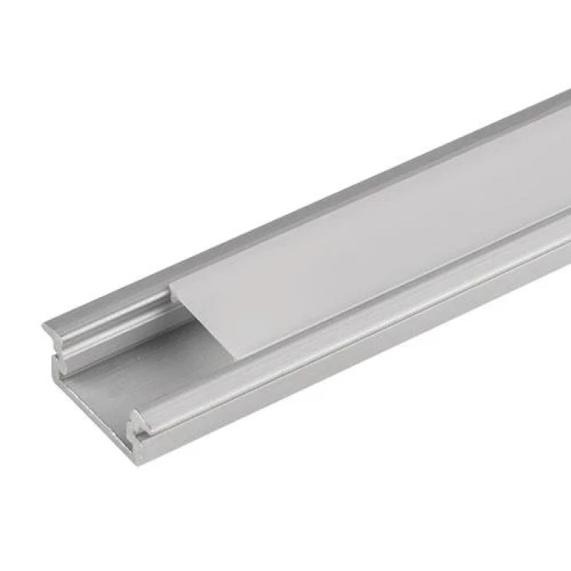АЛУМИНИЕВ ПРОФИЛ ЗА LED ЛЕНТА, ПЛИТЪК - ЗА ВГРАЖДАНЕ, 3М