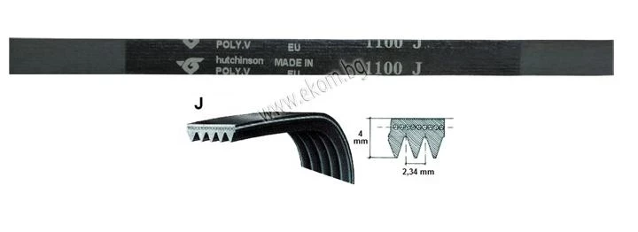 116LG237 Ремък 1100мм J4 гумен