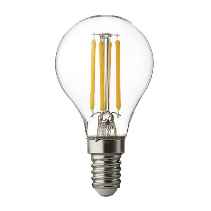 LED filament лампа топка, димираща, 4W, E14, 4200K, 220-240V AC, неутрална светлина