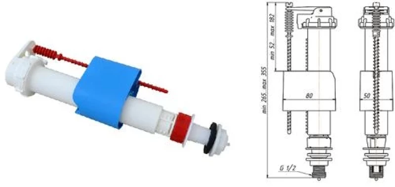 170WT14 ПОПЛАВЪК 1/2 С ДОЛНО ПЪЛНЕНЕ WC5510 EU