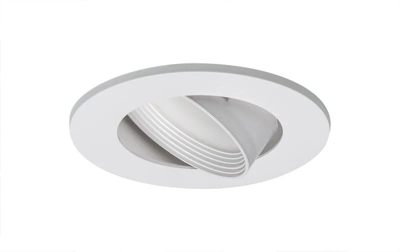 РАМКА ЗА ВГРАЖДАНЕ GU10, LOW GLARE, КРЪГ, ПОДВИЖНА, БЯЛА, IP20