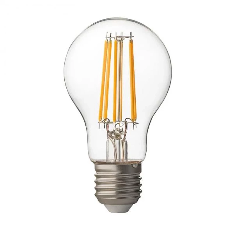 LED filament лампа крушка, димираща, 8W, E27, 4200K, 220-240V AC, неутрална светлина