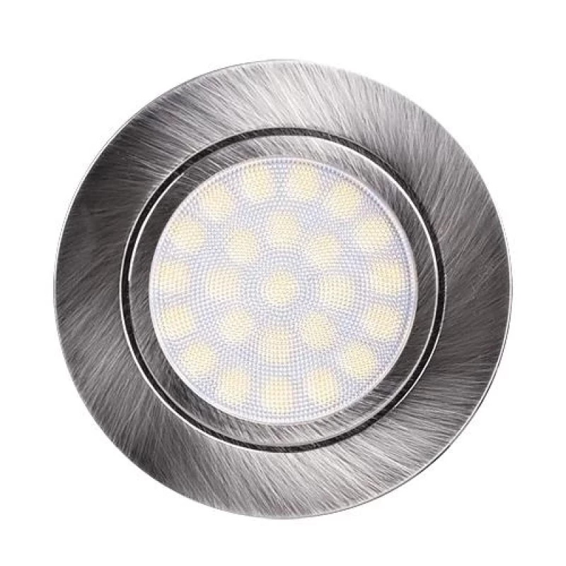 Мини LED луна за вграждане 4W, 4200K, 220-240V AC, IP44, сатиниран никел