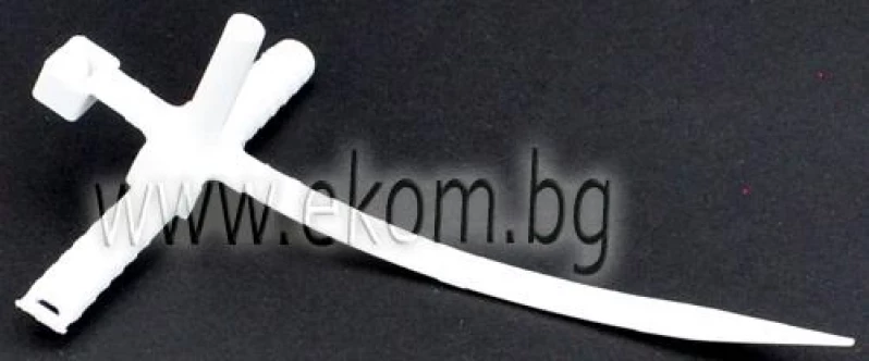 813МП00 Дюбел ф8 с кабелна превръзка бял 70004.21