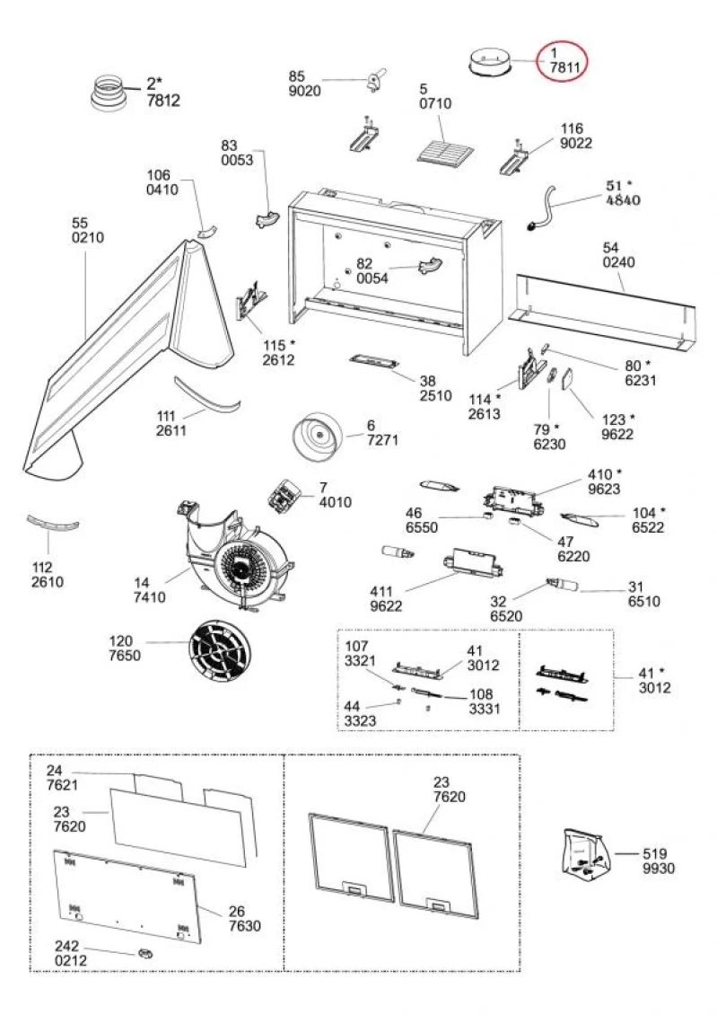 Фланец 302093 - INDESIT