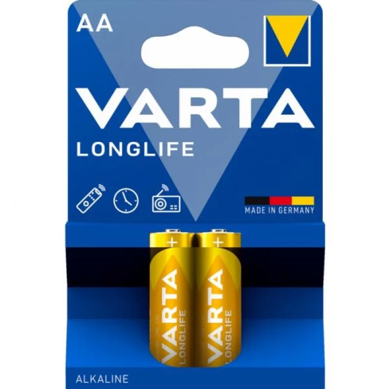902VR23 Алкални батерии Varta Longlife АА LR6 2 бр.
