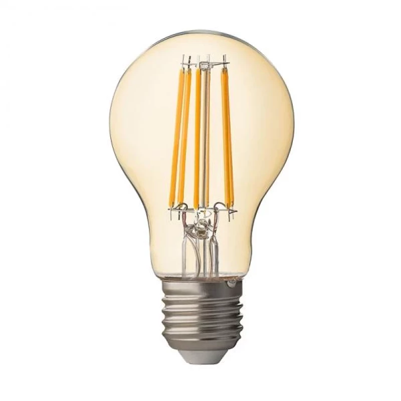 LED FILAMENT КРУШКА, ДИМИРАЩА, 8W, E27, 2500K, 220V AC, АМБЪР