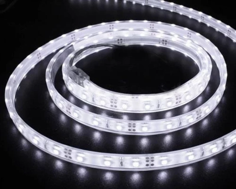 LED ЛЕНТА SMD5050, 7.2W/M БЯЛА, 12V DC, 30 LEDS/M, 5M, ВОДОУСТОЙЧИВА IP65
