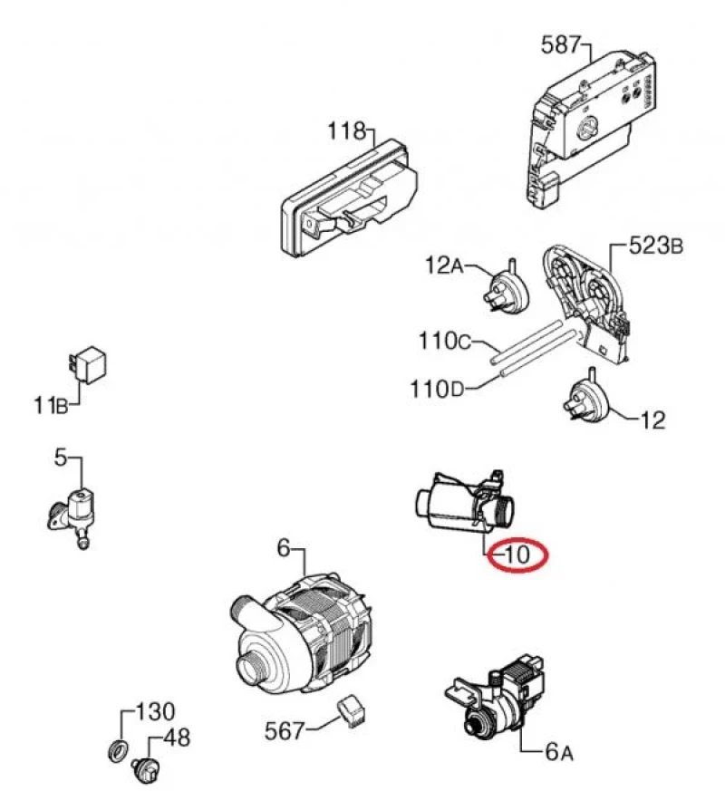 161ZN08A Нагревател 2000W - ZANUSSI