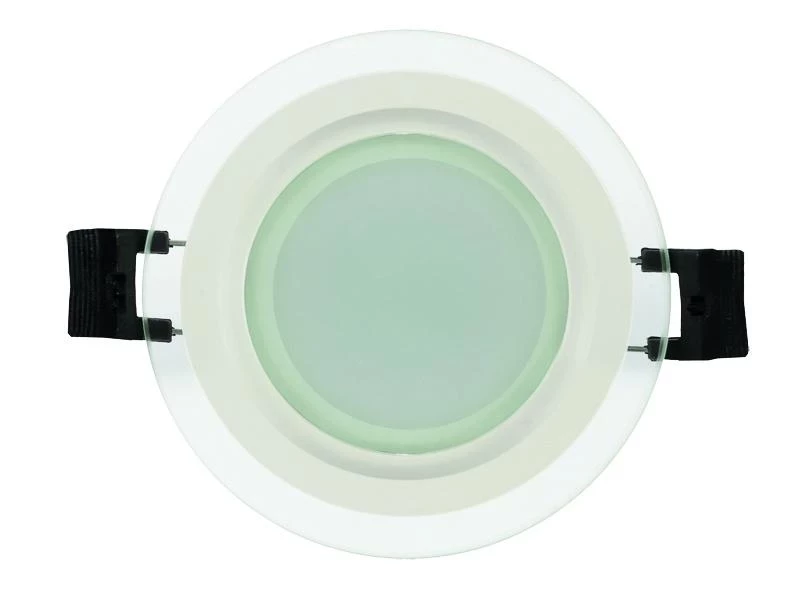 LED СТЪКЛЕН ПАНЕЛ ЗА ВГРАЖДАНЕ, КРЪГ, 6W, 2700K, 220V AC, ТОПЛА СВЕТЛИНА, IP44, SMD2835