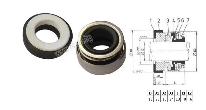 413LG01 Механичен уплътнител H-13mm