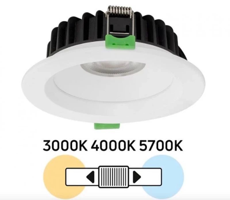 LED луна за вграждане, димираща, 10W, 3000K/4000K/5700K, 220-240V AC, IP44