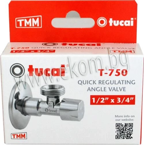 104TU06 Ъглов кран 1/2x3/4 0400014