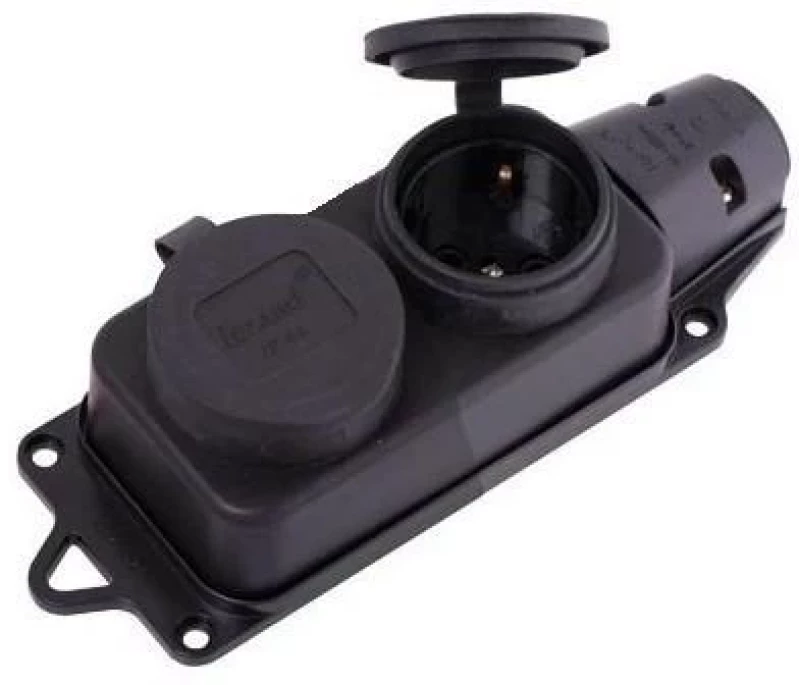 801ЕЛ00 Съединител двоен без шнур гумиран IP44 106-0400-0110