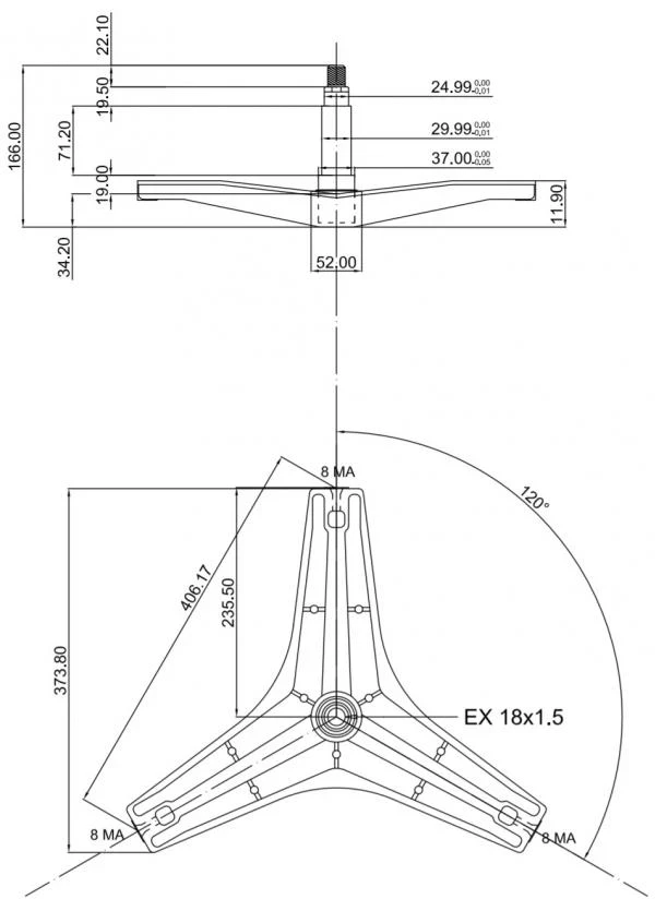 168EG01 Носач за барабан-LG