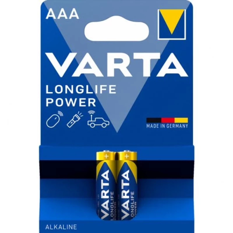 902VR19 Усилени алкални батерии Varta Longlife Power AAA LR03 2 бр.