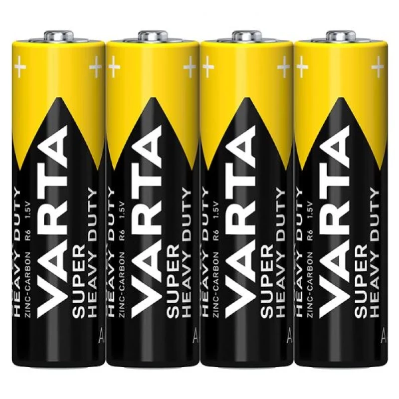 902VR15 Усилени цинкови батерии Varta Super Heavy Duty R6 AA 4 бр.