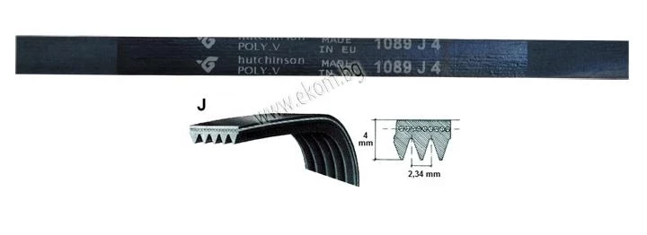 116LG235 Ремък 1089мм J4 гумен