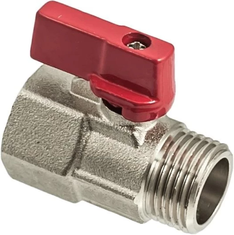 104HS01 Мини кран 1/2" Ж/M червена врътка