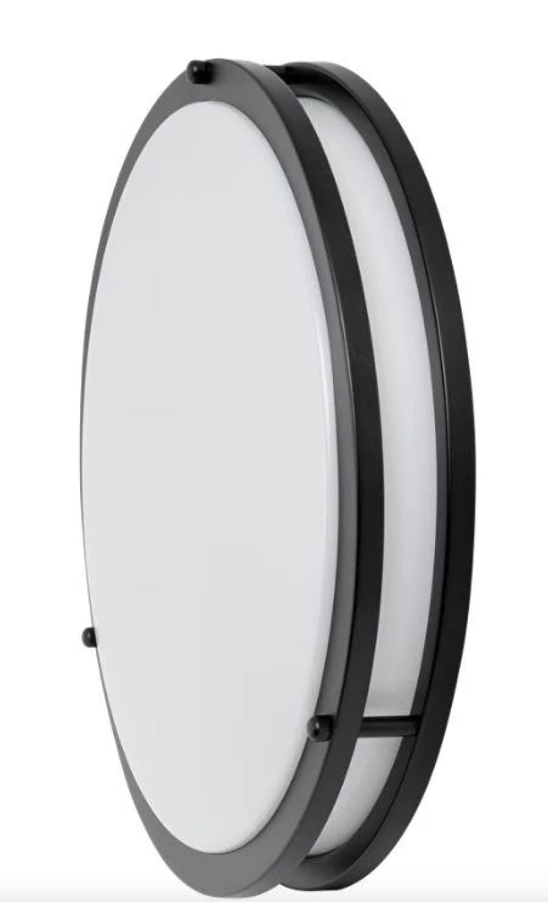 Декоративна LED плафониера 18W, 4200K, 220-240V AC, черна, кръг, IP20