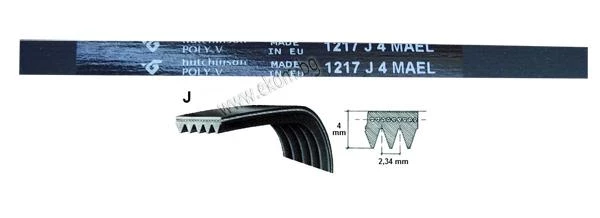 116LG92 Ремък 1217мм J4 MAEL гумен