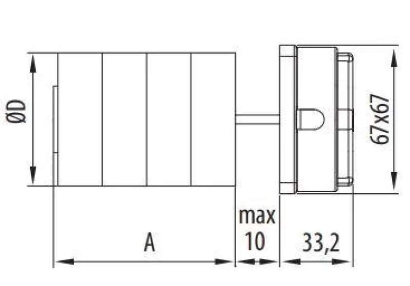 846PB02 Пакетен прекъсвач L-O-P 25A