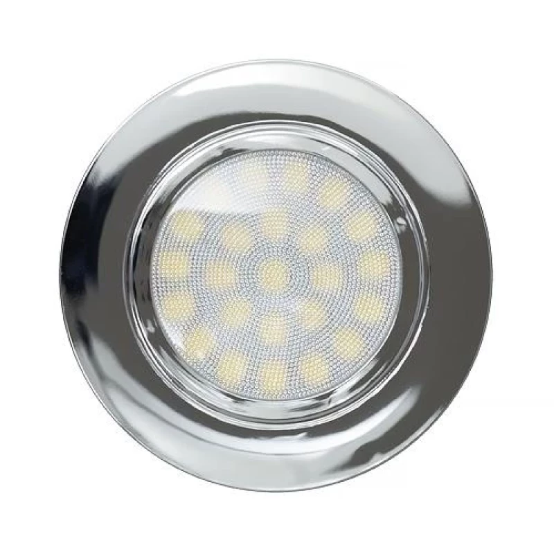 Мини LED луна за вграждане 4W, 4200K, 220-240V AC, IP44, хром