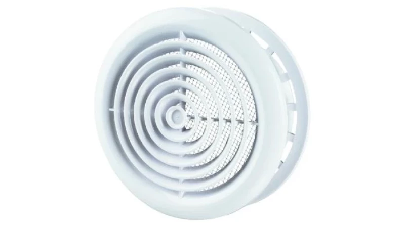 440MB40 Кръгла пластмасова вентилационна решетка VENTS MV 100 PFS, ABS