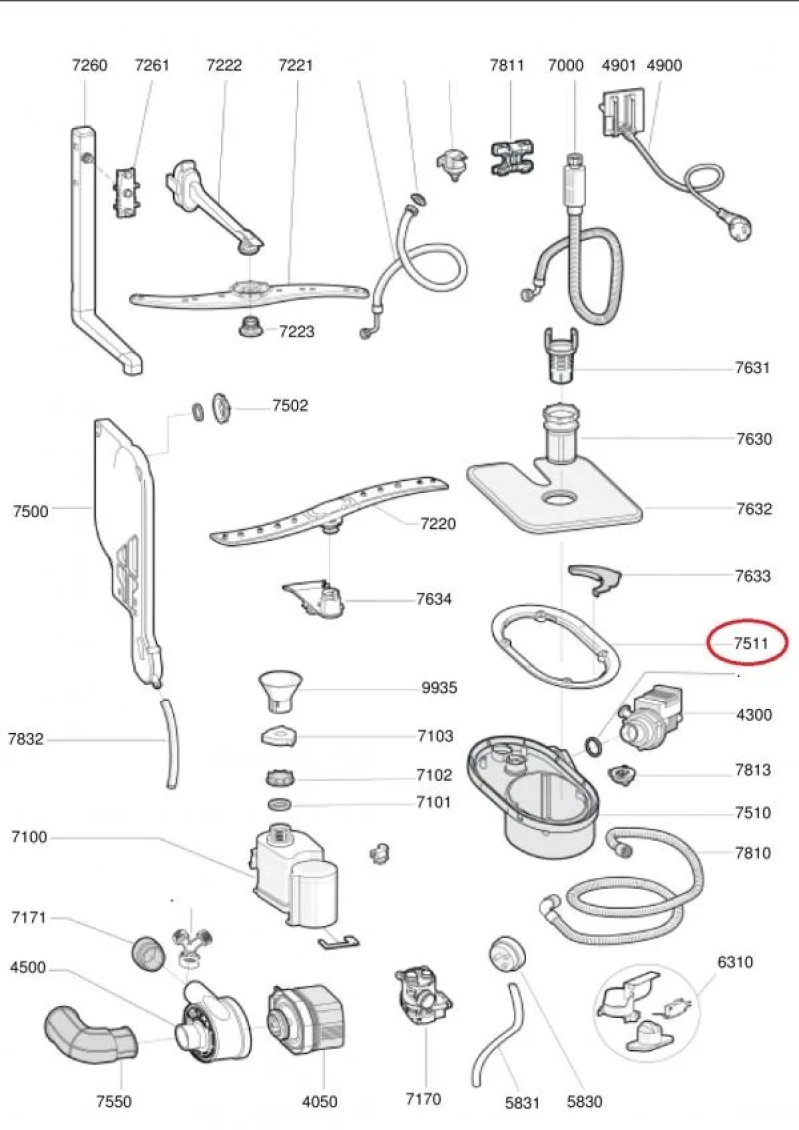 Фланец 256579 - INDESIT