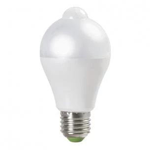 LED лампа крушка със сензор за движение и осветеност 6W, E27, 220-240V AC, неутрална светлина