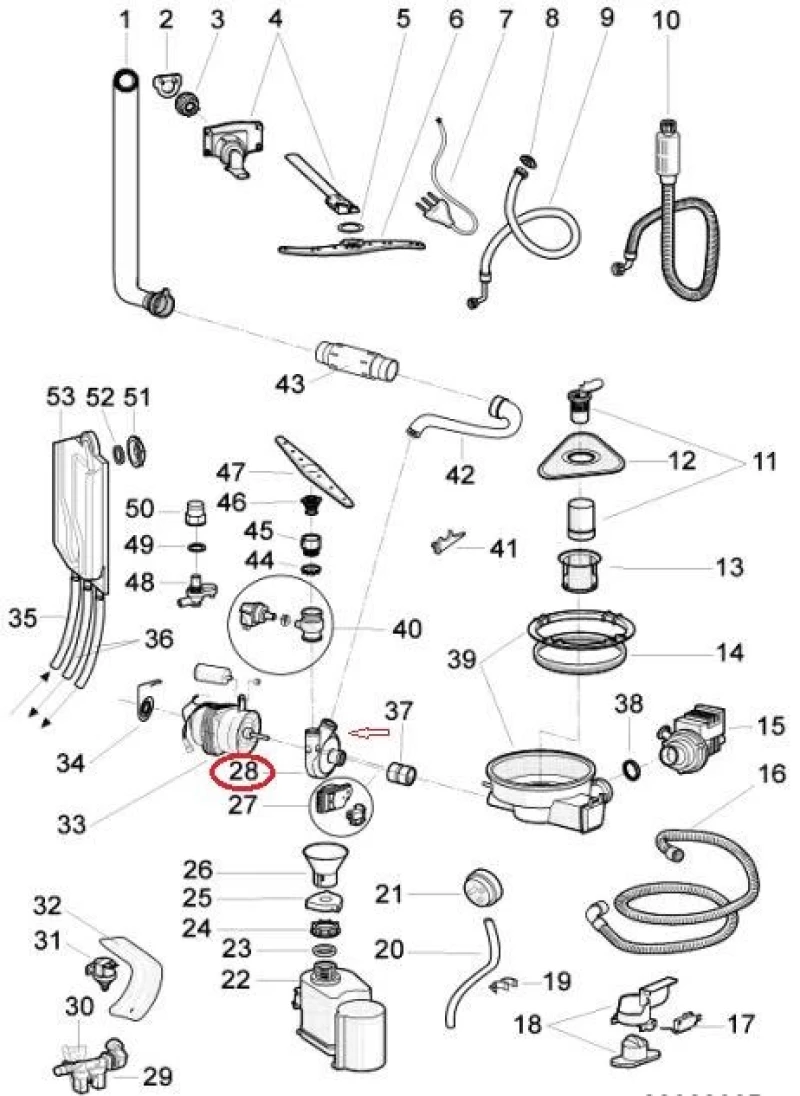 140AR17 Корпус помпа ARISTON