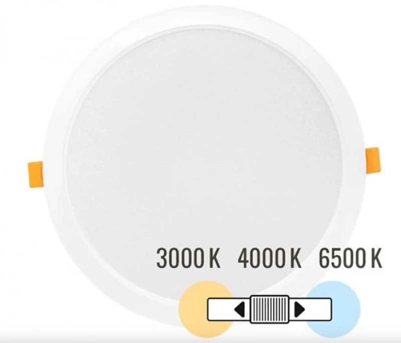 LED панел за вграждане, кръг, влагозащитен 24W, 3000K/4000K/6500K, 220-240V AC, IP54