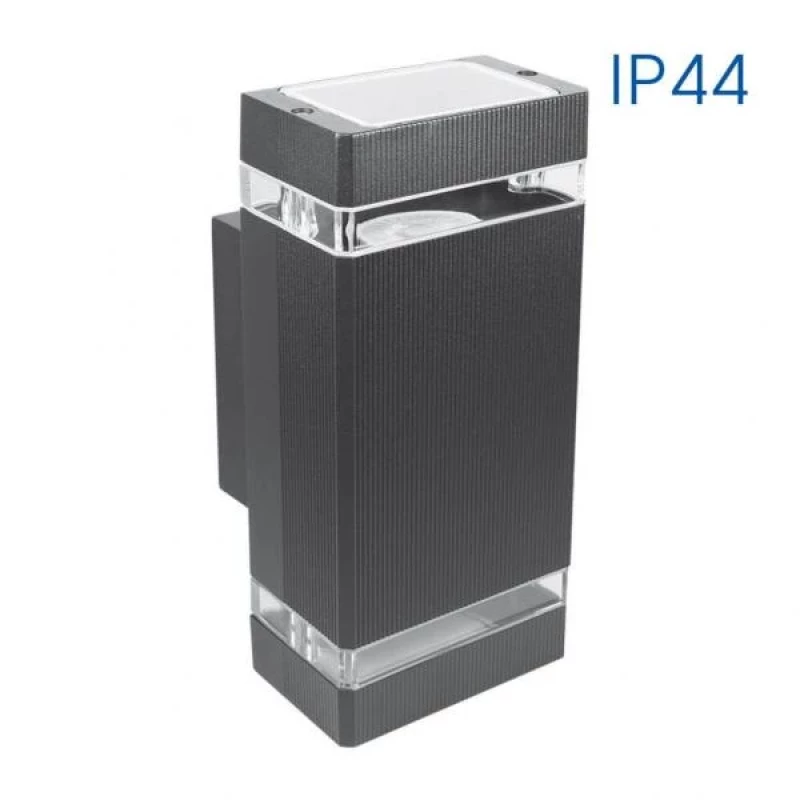 811VX04 Фасадно осветително тяло SIBIU 2XGU10 BK IP44 VIV004274