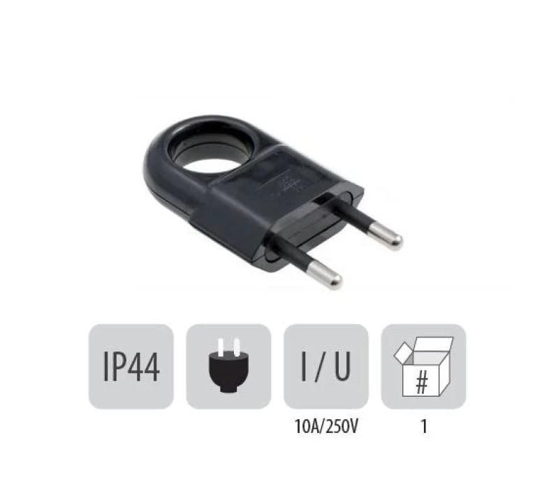 802PB43 Щепсъл черен 10A IP44