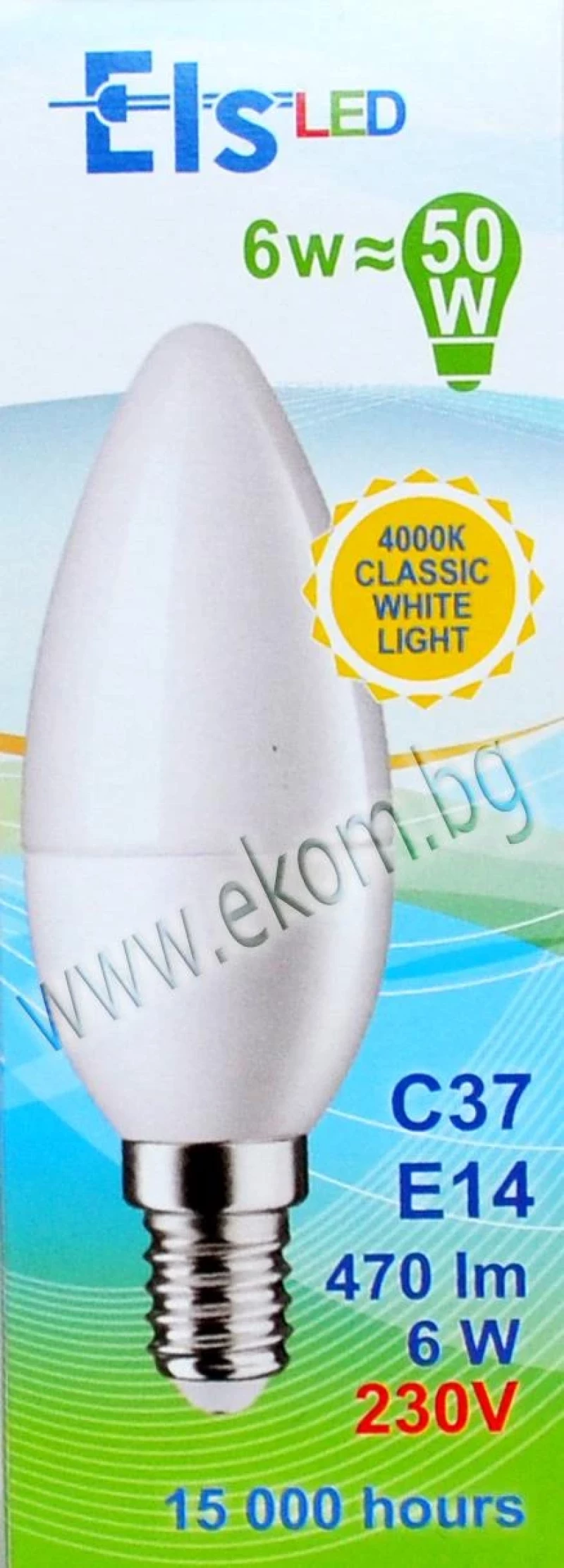 Крушка C37 LED E14 4,2W 230V 470LM 4000K BR