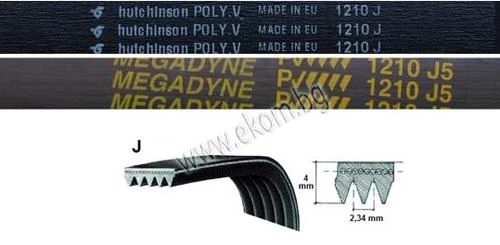 116LG91 Ремък 1210мм J5 гумен