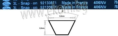 116LG228 Ремък 3 L 474 TEM (3 LX 1186 EL)