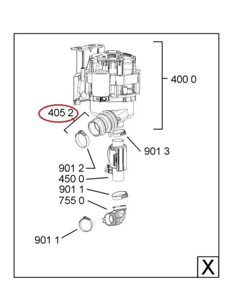 Маркуч към помпа 480140102282 - WHIRLPOOL