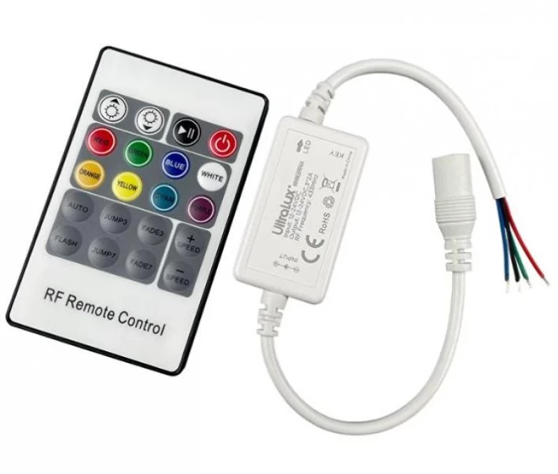 RF Мини контролер за RGB LED осветление, 6A, 12-24V DC