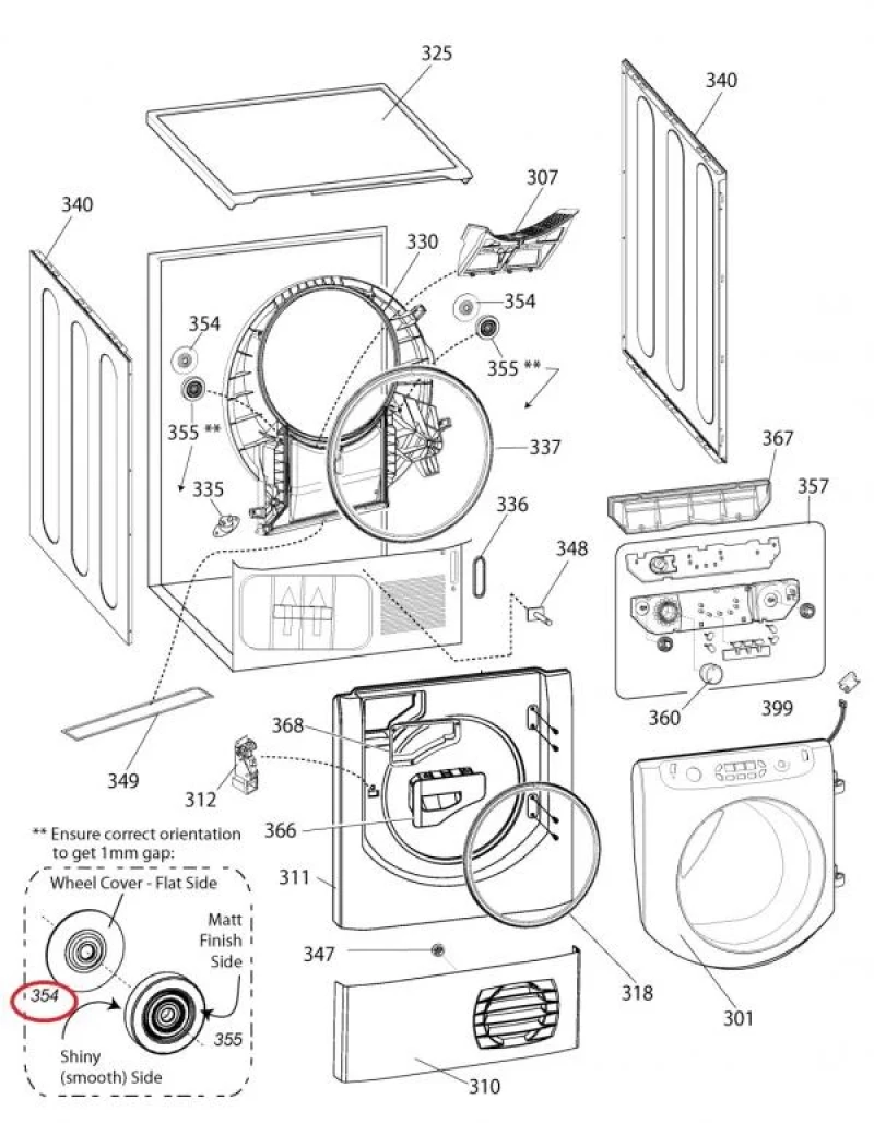 Капачка ролка 283709 - INDESIT
