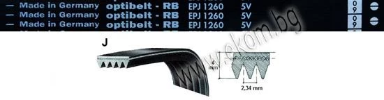 116GR06 Ремък 1260мм J6 EL гумен